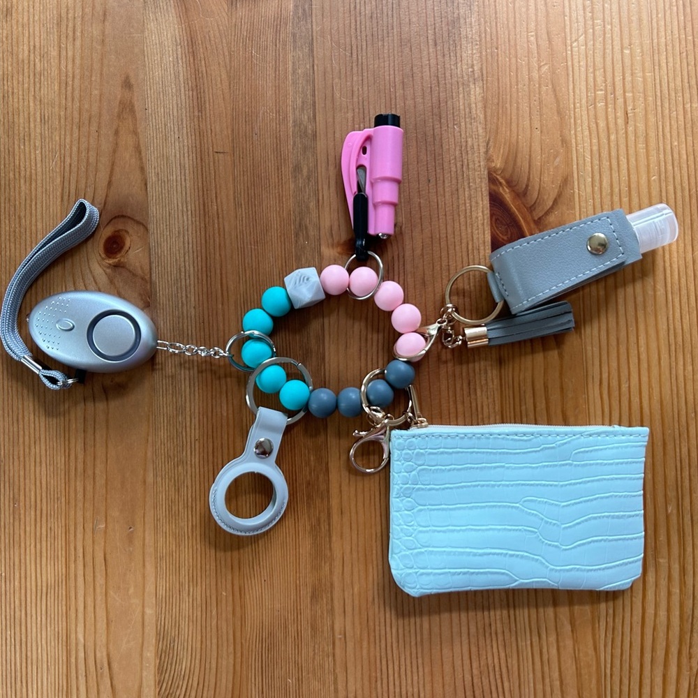 Safety keychain wristlet- graduation gift